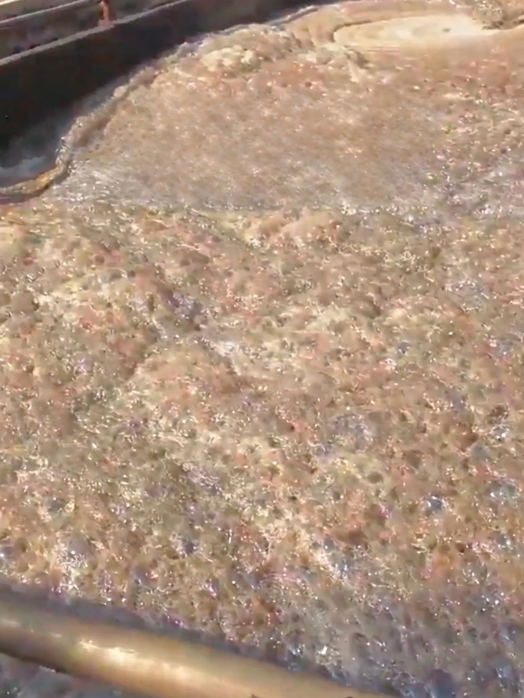 Foam on a chemical process vessel